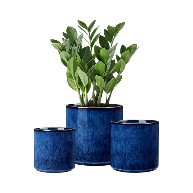 Ceramic Plant Pots with Drainage Hole Indoor Outdoor Flower Planters