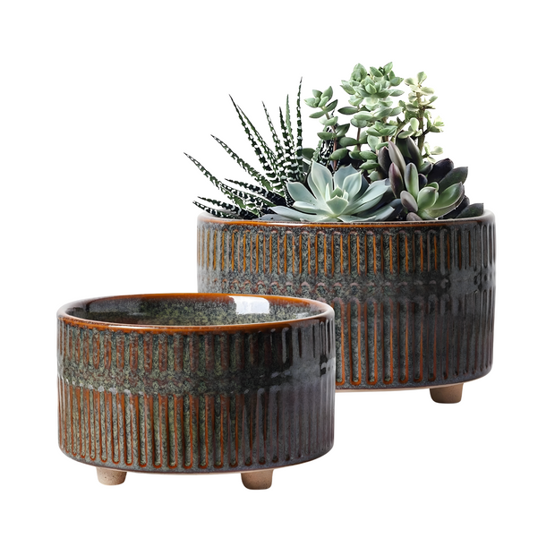 Ceramic Succulent Pots with Drainage Hole Indoor Plant Planters